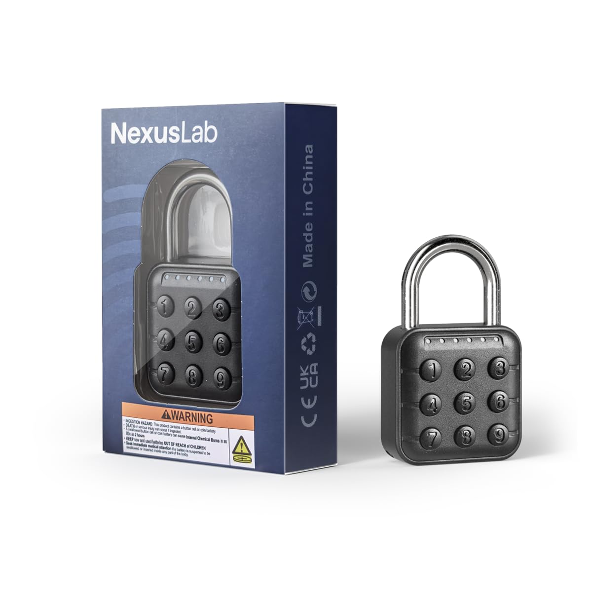 HideandSeek × \"chemical conbination\" XLL NexusLab High-Security 6 Digit Combination Padlock: IP67